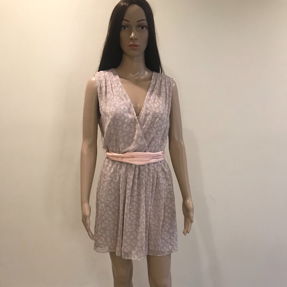 Armani Exchange Cheetah Print Dress w/Tie